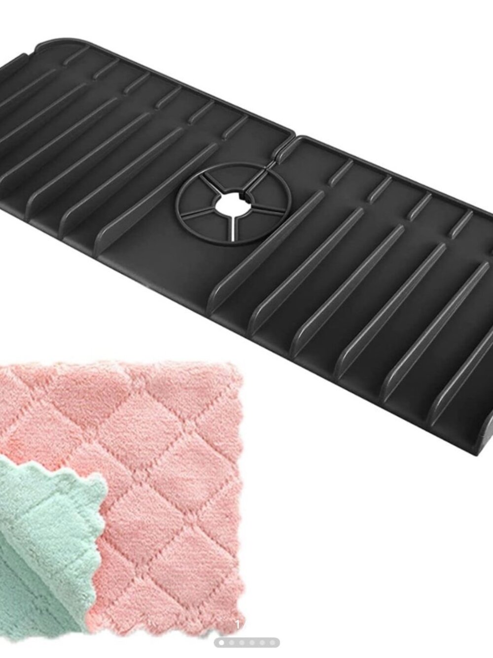 Rubber Drying Mat for Kitchen & Bathroom Countertop   Size on pic  100% New, sea
